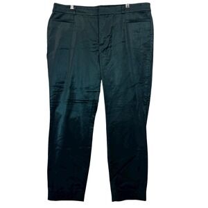 Banana Republic Sloan Polished Minimalist Stretch Ankle Pants Green 14 Old Money